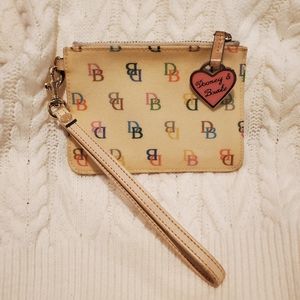 Dooney & Bourke Rainbow Logo Eggshell Wristlet